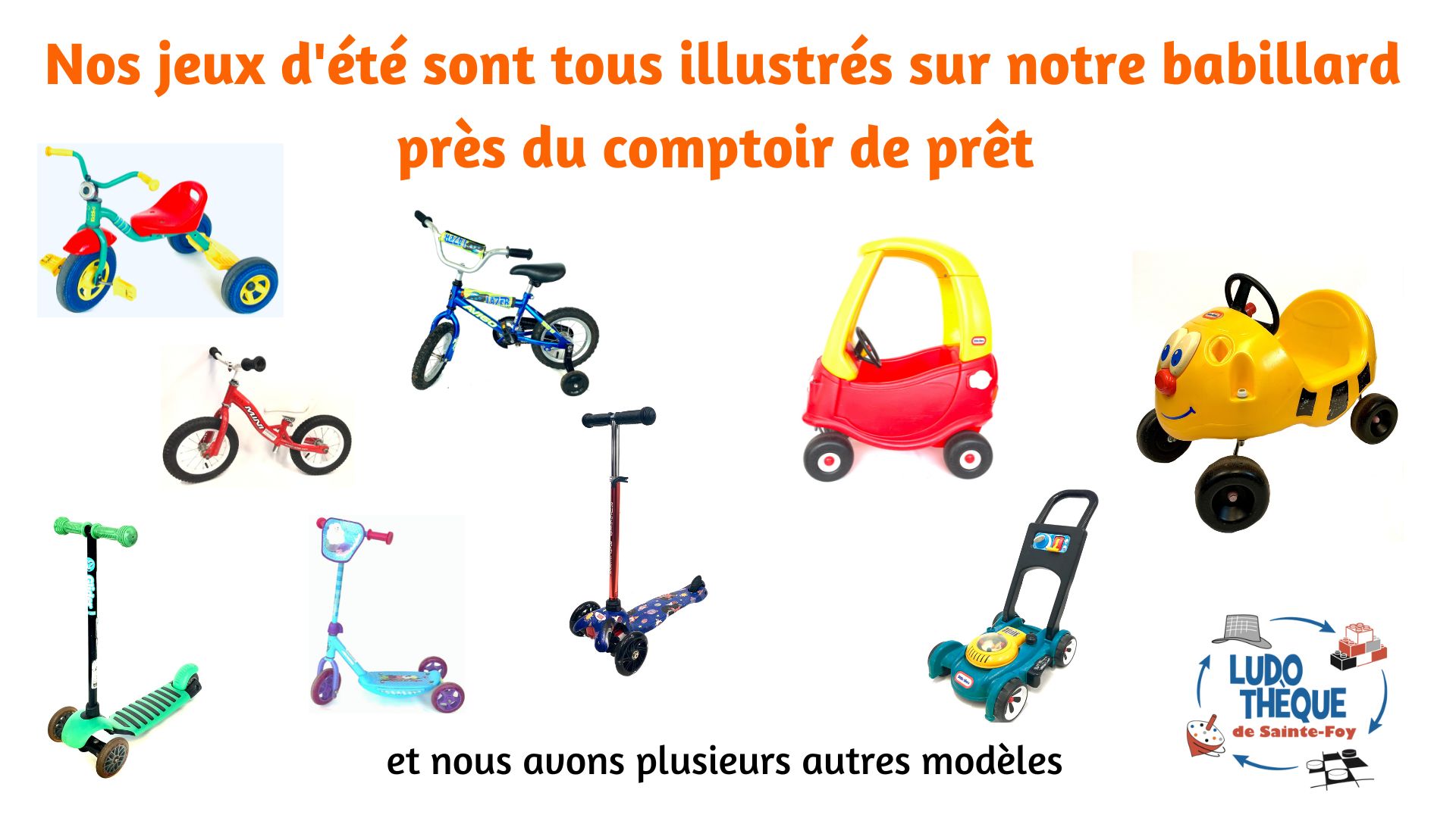 Nos jeux d'été sont disponibles sur notre babillard ! jeux d'exercice en location