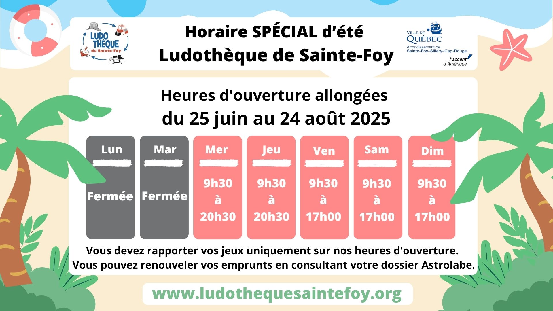 ludothèque de sainte-foy temps des fêtes