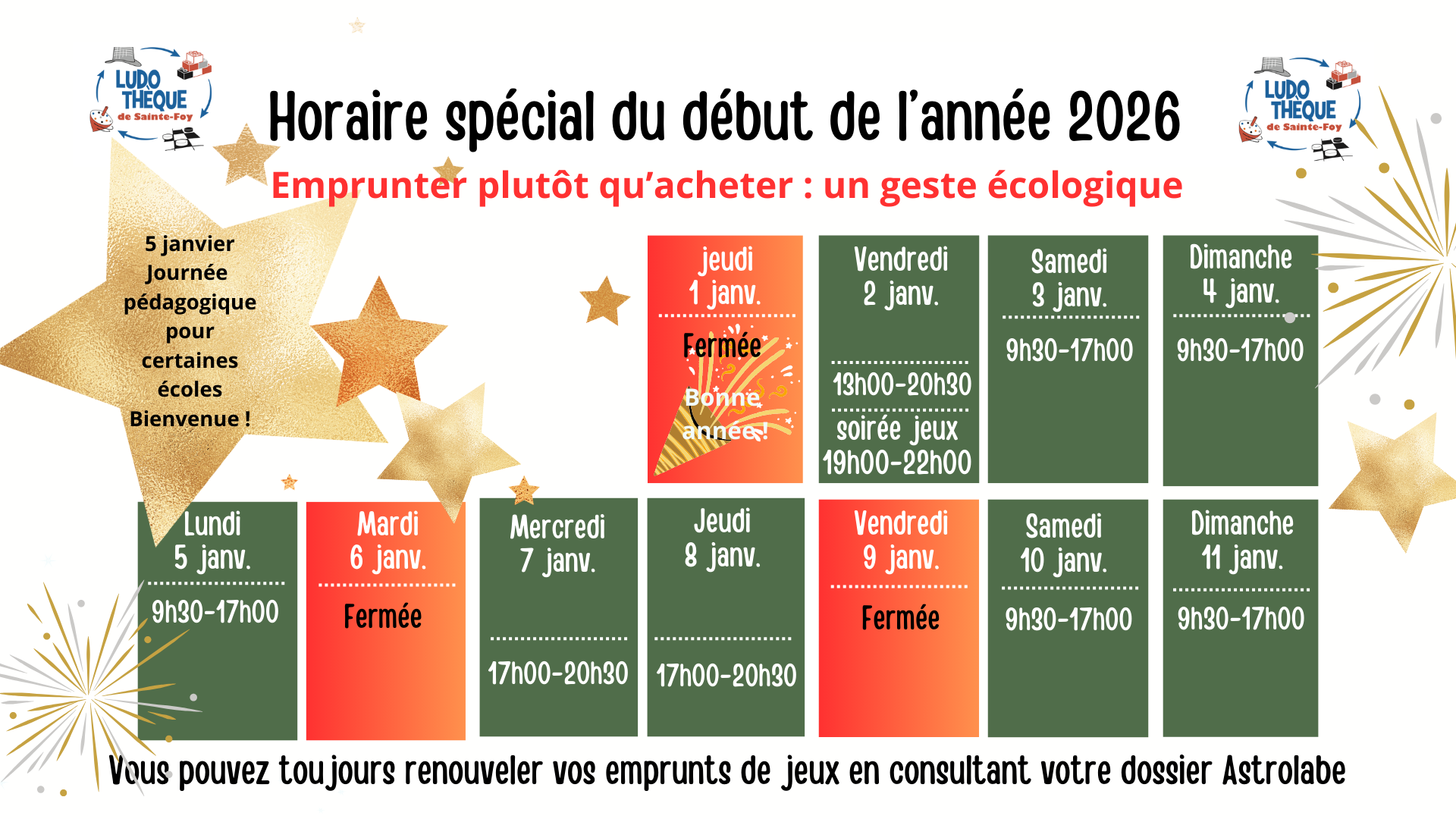 ludothèque de sainte-foy temps des fêtes