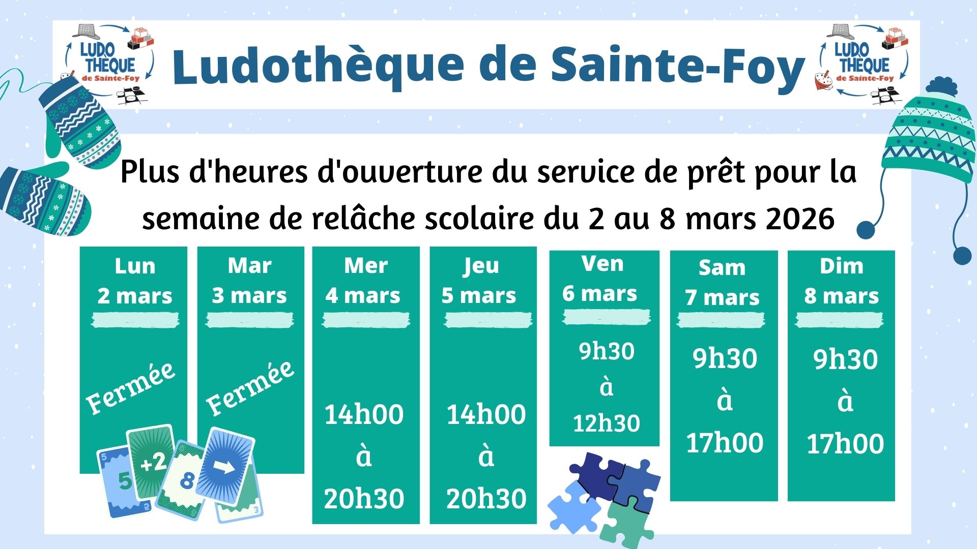 ludothèque de sainte-foy temps des fêtes