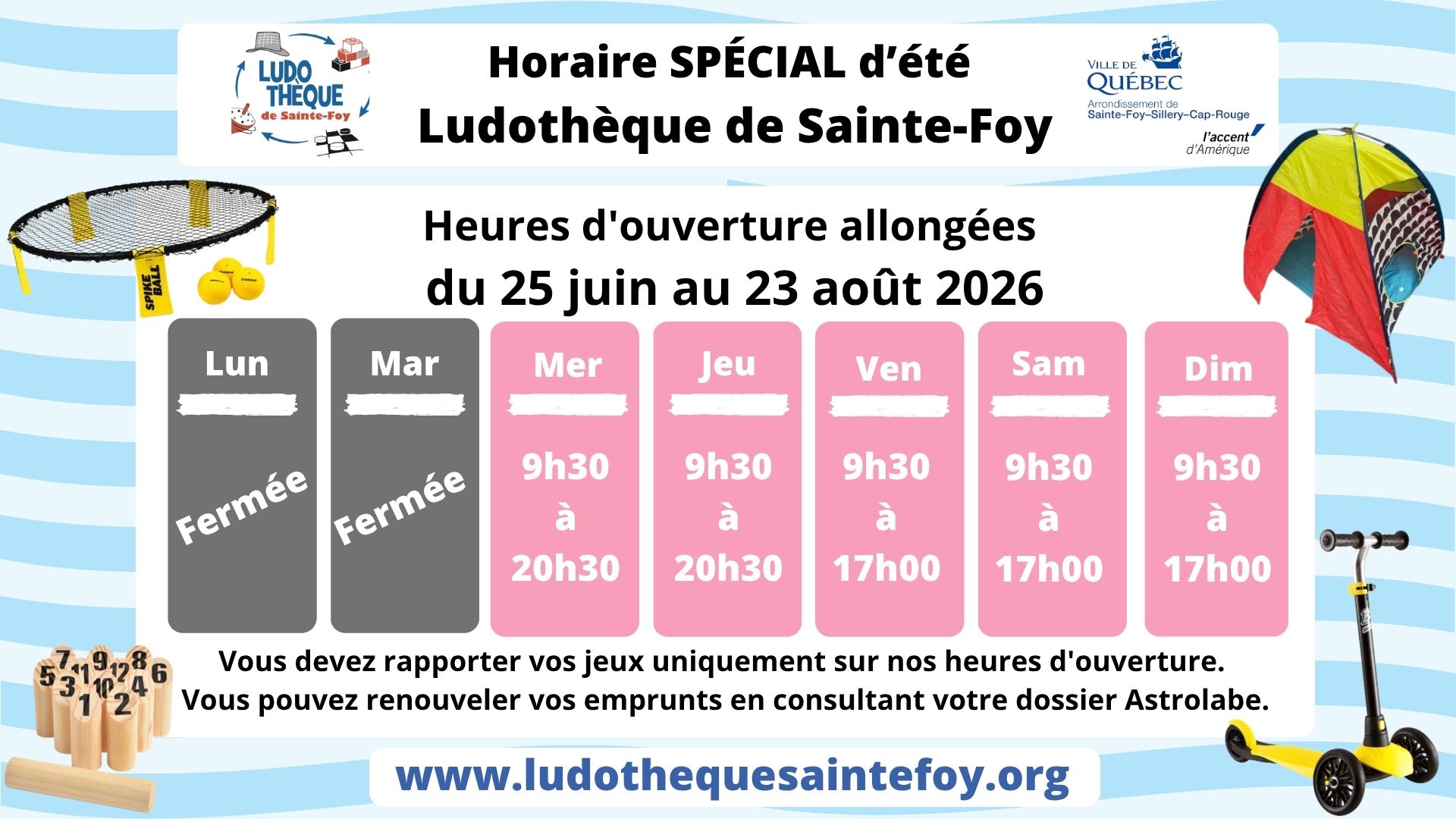 ludothèque de sainte-foy temps des fêtes